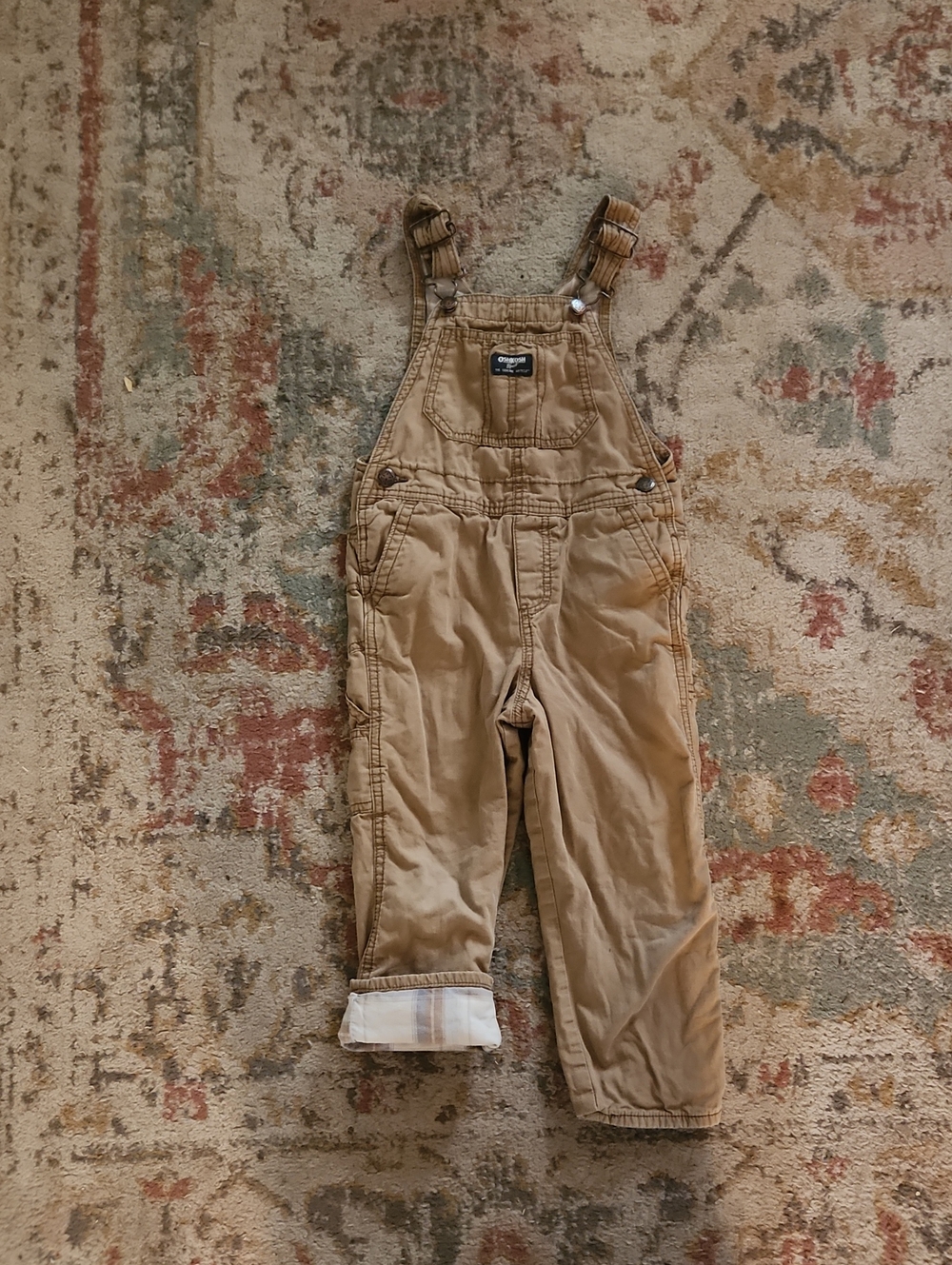 OshKosh Kids Tan Corduroy Overalls (Insulate)